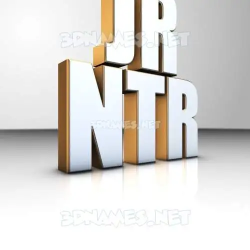 jr ntr in White'n'Gold style - 3D name wallpaper jr ntr in White'n'Gold style - 3D name wallpaper