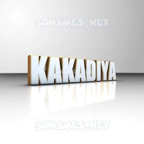 kakadiya in White'n'Gold style - 3D name wallpaper
