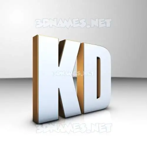 kd in White'n'Gold style - 3D name wallpaper kd in White'n'Gold style - 3D name wallpaper