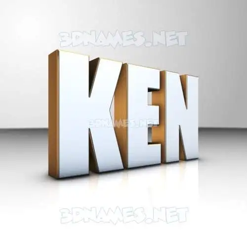 ken in White'n'Gold style - 3D name wallpaper ken in White'n'Gold style - 3D name wallpaper