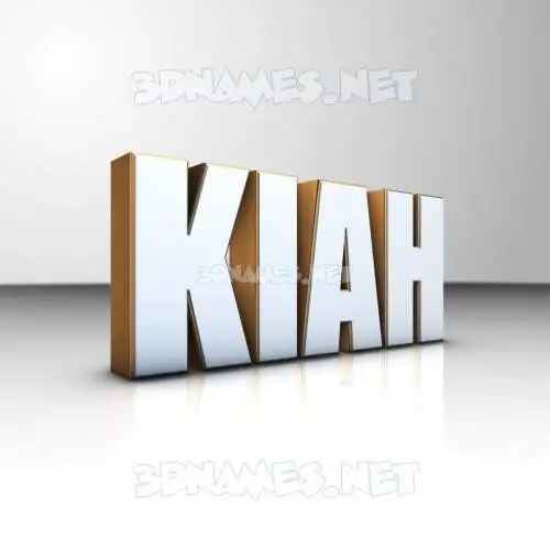 kiah in White'n'Gold style - 3D name wallpaper