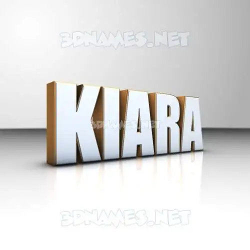 kiara in White'n'Gold style - 3D name wallpaper