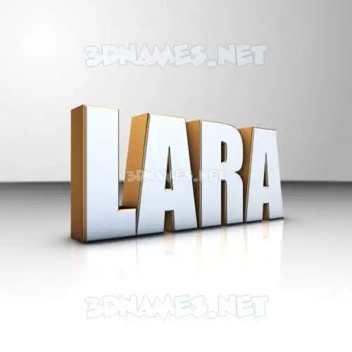lara in White'n'Gold style - 3D name wallpaper
