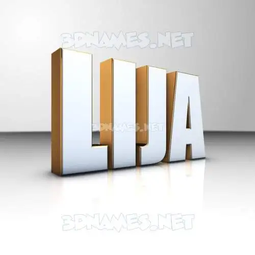 lija in White'n'Gold style - 3D name wallpaper