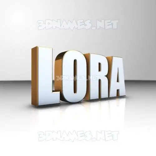 lora in White'n'Gold style - 3D name wallpaper lora in White'n'Gold style - 3D name wallpaper