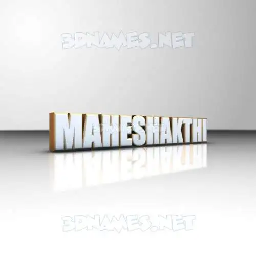 maheshakthi in White'n'Gold style - 3D name wallpaper