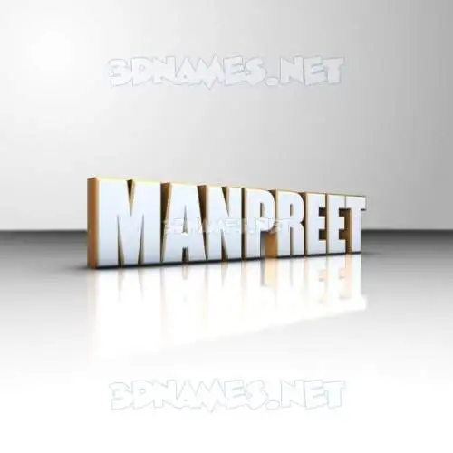 manpreet in White'n'Gold style - 3D name wallpaper