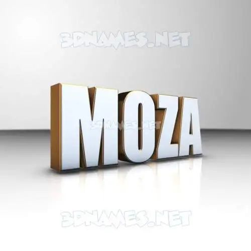 moza in White'n'Gold style - 3D name wallpaper moza in White'n'Gold style - 3D name wallpaper