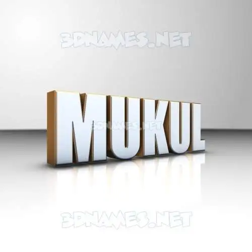 mukul in White'n'Gold style - 3D name wallpaper