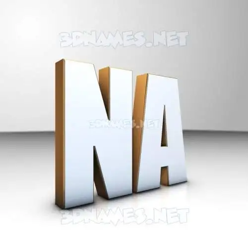 na in White'n'Gold style - 3D name wallpaper