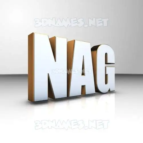 nag in White'n'Gold style - 3D name wallpaper nag in White'n'Gold style - 3D name wallpaper