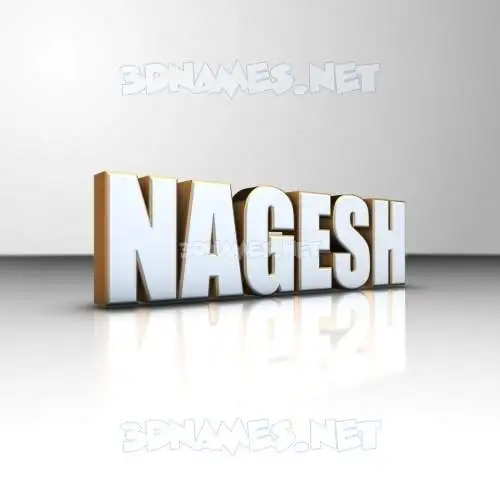 nagesh in White'n'Gold style - 3D name wallpaper