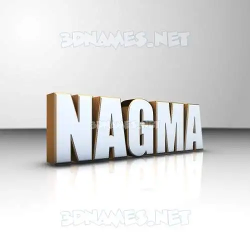nagma in White'n'Gold style - 3D name wallpaper