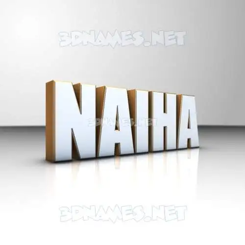 naiha in White'n'Gold style - 3D name wallpaper naiha in White'n'Gold style - 3D name wallpaper