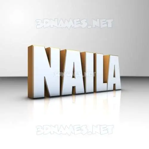 naila in White'n'Gold style - 3D name wallpaper