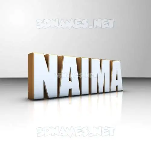 naima in White'n'Gold style - 3D name wallpaper