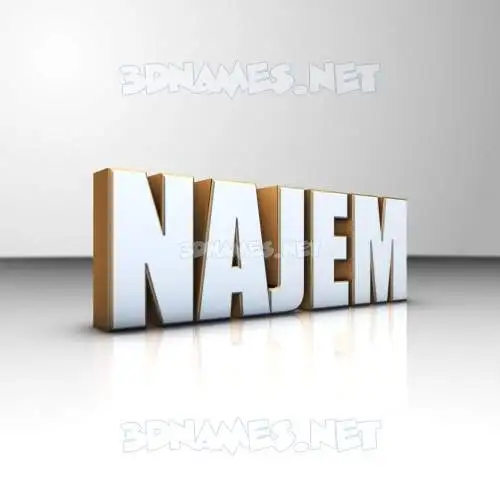 najem in White'n'Gold style - 3D name wallpaper najem in White'n'Gold style - 3D name wallpaper