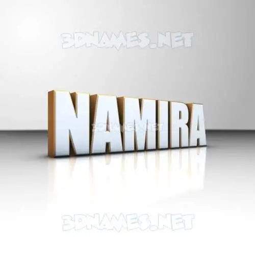 namira in White'n'Gold style - 3D name wallpaper