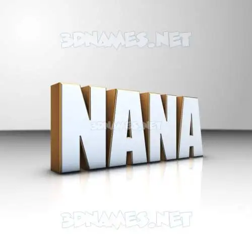 nana in White'n'Gold style - 3D name wallpaper