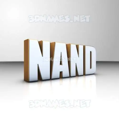 nand in White'n'Gold style - 3D name wallpaper