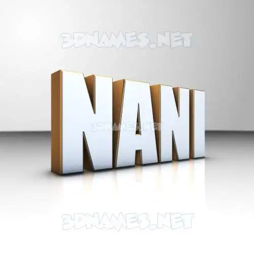 nani in White'n'Gold style - 3D name wallpaper