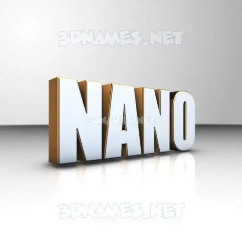 nano in White'n'Gold style - 3D name wallpaper nano in White'n'Gold style - 3D name wallpaper