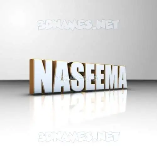 naseema in White'n'Gold style - 3D name wallpaper