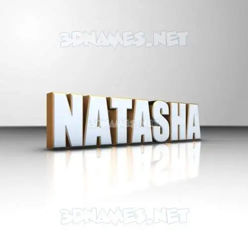 natasha in White'n'Gold style - 3D name wallpaper