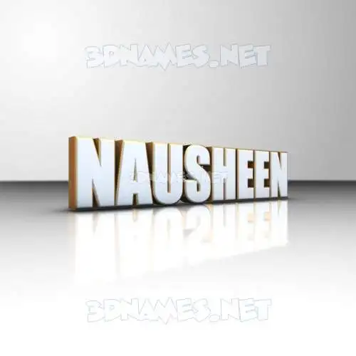 nausheen in White'n'Gold style - 3D name wallpaper nausheen in White'n'Gold style - 3D name wallpaper