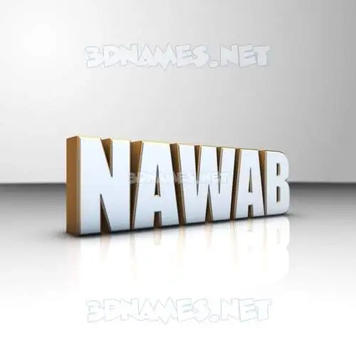nawab in White'n'Gold style - 3D name wallpaper nawab in White'n'Gold style - 3D name wallpaper
