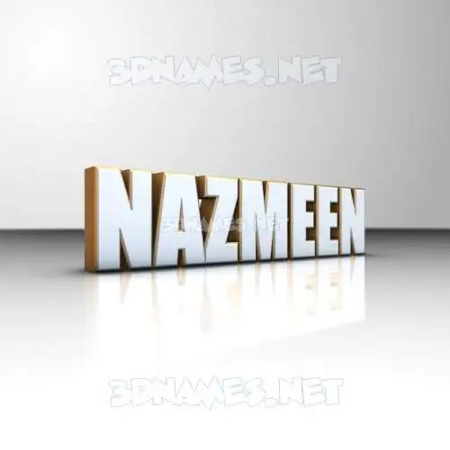 nazmeen in White'n'Gold style - 3D name wallpaper nazmeen in White'n'Gold style - 3D name wallpaper