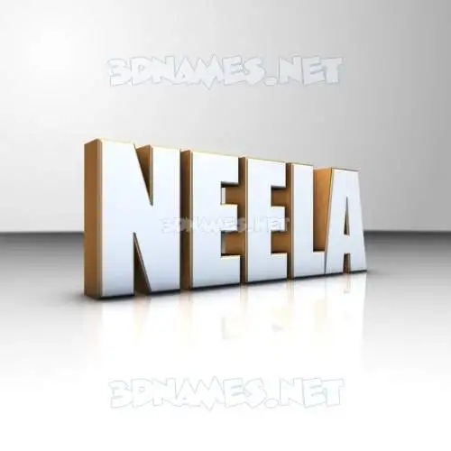 neela in White'n'Gold style - 3D name wallpaper