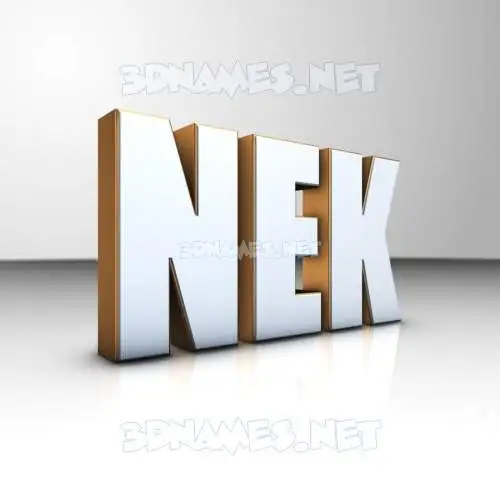 nek in White'n'Gold style - 3D name wallpaper