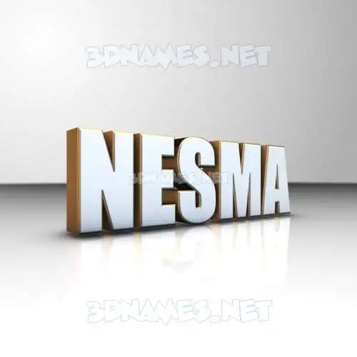 nesma in White'n'Gold style - 3D name wallpaper