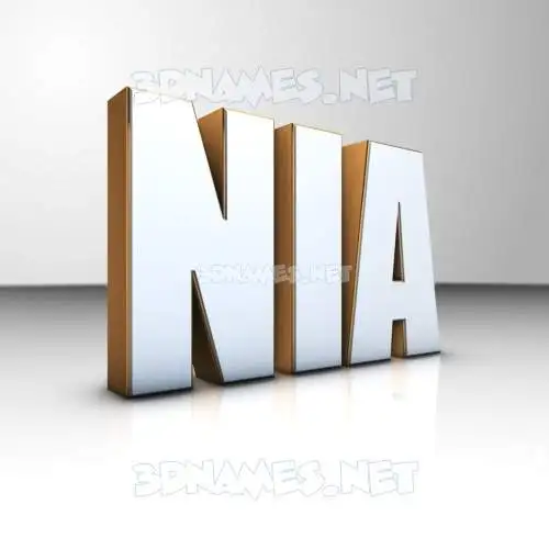 nia in White'n'Gold style - 3D name wallpaper nia in White'n'Gold style - 3D name wallpaper