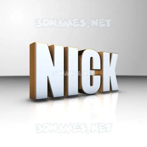 nick in White'n'Gold style - 3D name wallpaper nick in White'n'Gold style - 3D name wallpaper