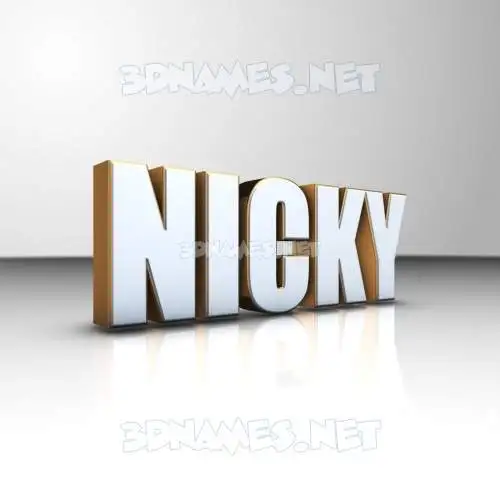 nicky in White'n'Gold style - 3D name wallpaper nicky in White'n'Gold style - 3D name wallpaper