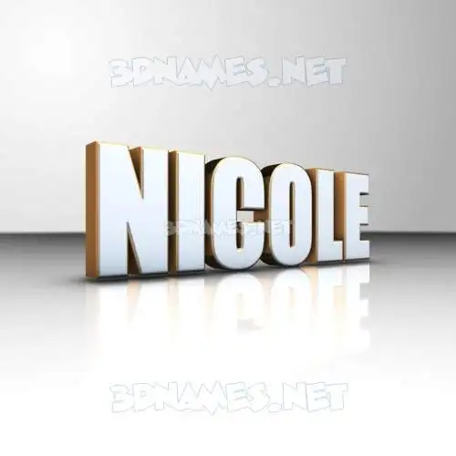nicole in White'n'Gold style - 3D name wallpaper nicole in White'n'Gold style - 3D name wallpaper