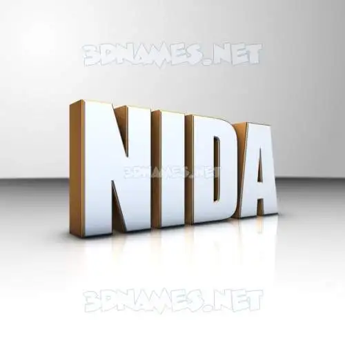 nida in White'n'Gold style - 3D name wallpaper nida in White'n'Gold style - 3D name wallpaper