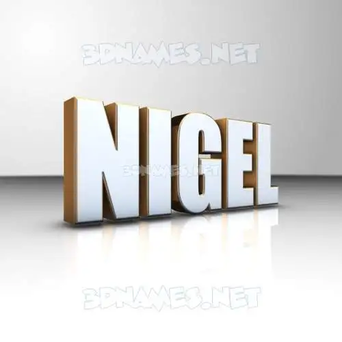 nigel in White'n'Gold style - 3D name wallpaper