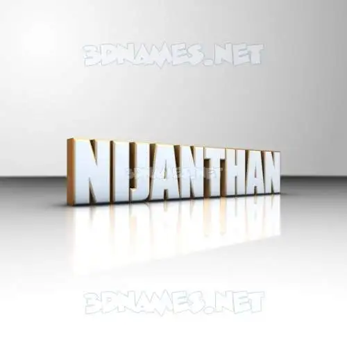 nijanthan in White'n'Gold style - 3D name wallpaper nijanthan in White'n'Gold style - 3D name wallpaper