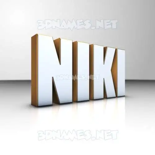 niki in White'n'Gold style - 3D name wallpaper