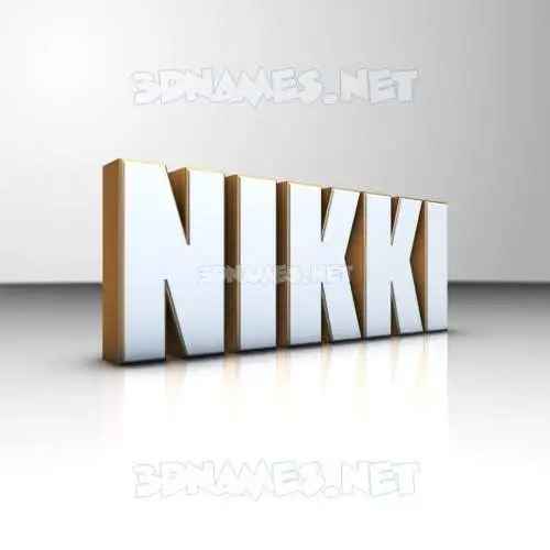 nikki in White'n'Gold style - 3D name wallpaper nikki in White'n'Gold style - 3D name wallpaper