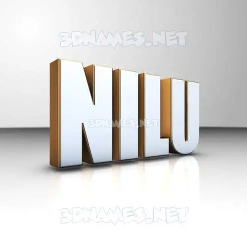 nilu in White'n'Gold style - 3D name wallpaper