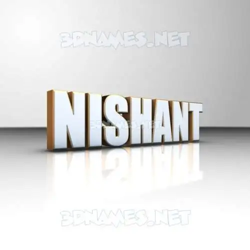 nishant in White'n'Gold style - 3D name wallpaper nishant in White'n'Gold style - 3D name wallpaper