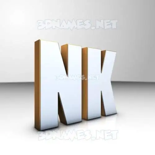 nk in White'n'Gold style - 3D name wallpaper nk in White'n'Gold style - 3D name wallpaper