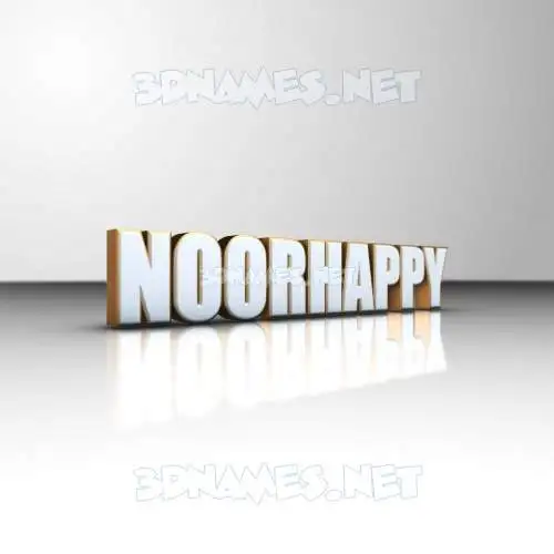 noorhappy in White'n'Gold style - 3D name wallpaper noorhappy in White'n'Gold style - 3D name wallpaper