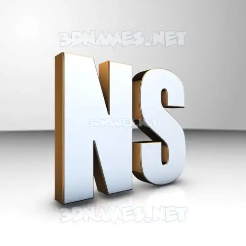 ns in White'n'Gold style - 3D name wallpaper ns in White'n'Gold style - 3D name wallpaper