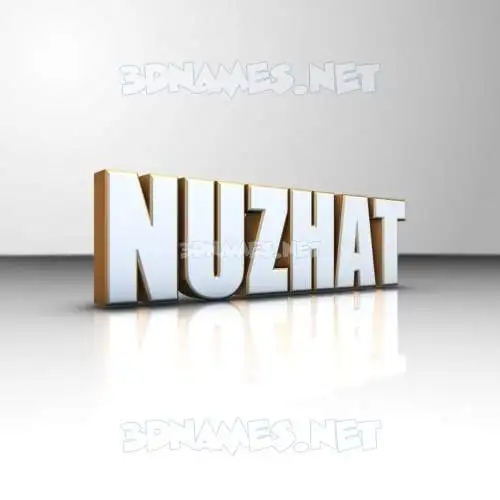 nuzhat in White'n'Gold style - 3D name wallpaper nuzhat in White'n'Gold style - 3D name wallpaper