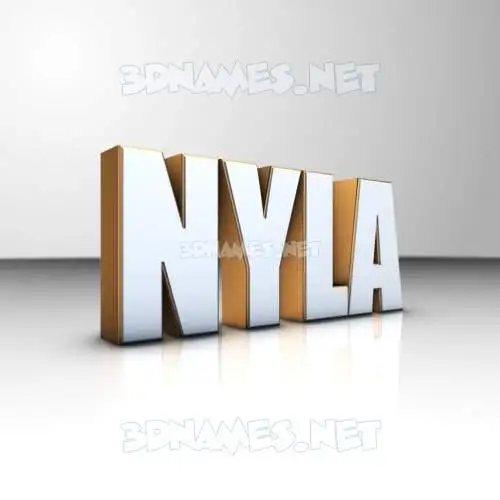 nyla in White'n'Gold style - 3D name wallpaper nyla in White'n'Gold style - 3D name wallpaper